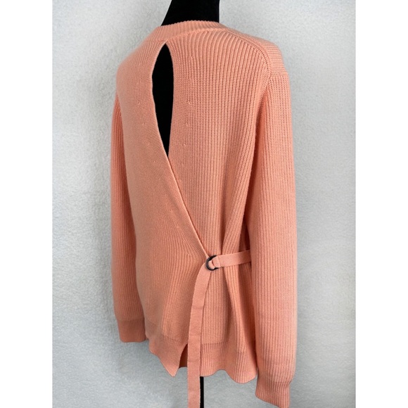 PROENZA SCHOULER • Coral Wool Cashmere Ribbed Knit Sweater - Picture 3 of 16